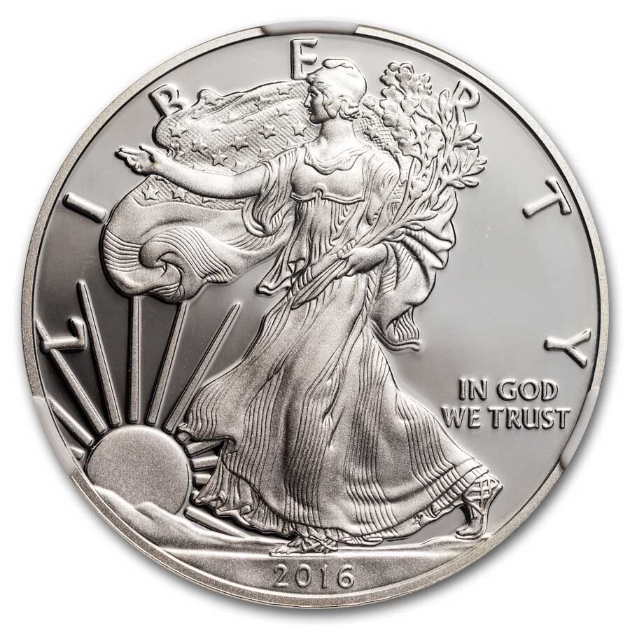 2016-W Proof Silver Eagle PF-70 NGC (Blue, FDI)
