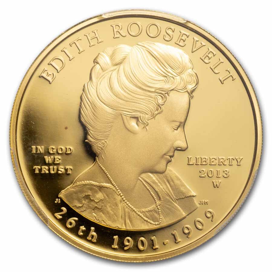 2013-W 1/2 oz Proof Gold Edith Roosevelt PR-69 PCGS