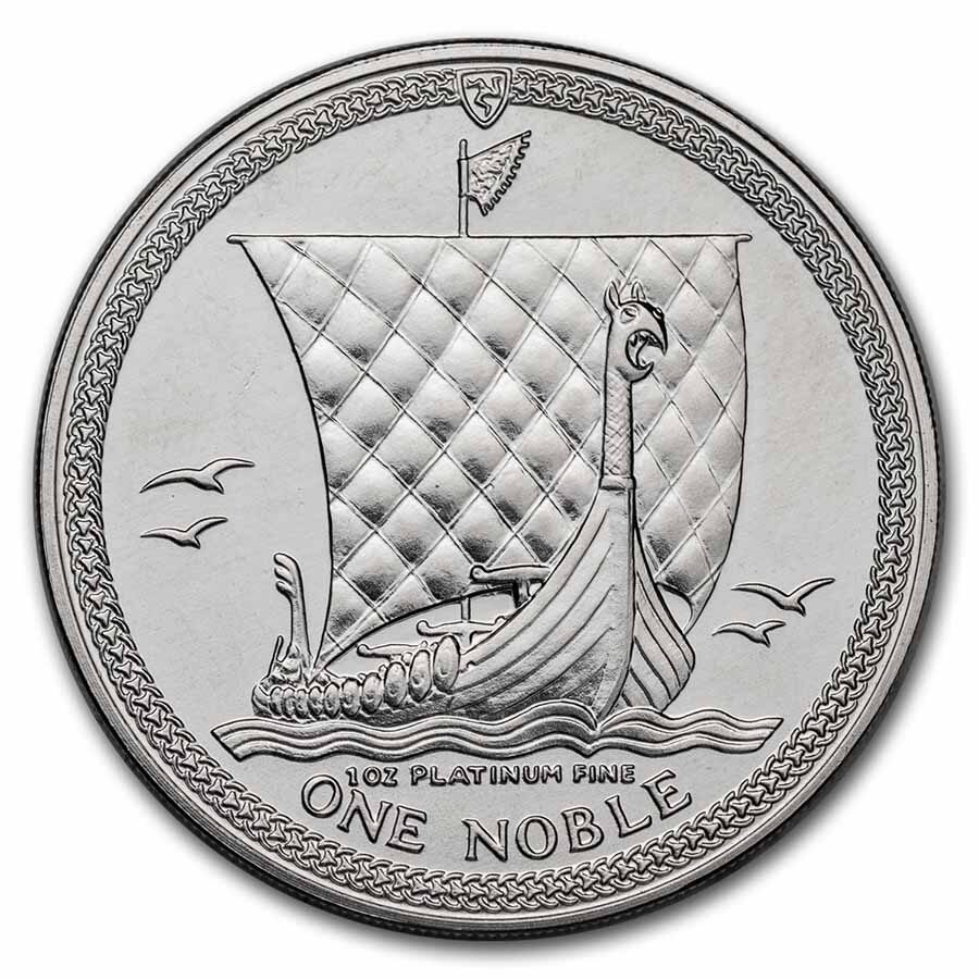1985 Isle of Man 1 oz Platinum Noble BU