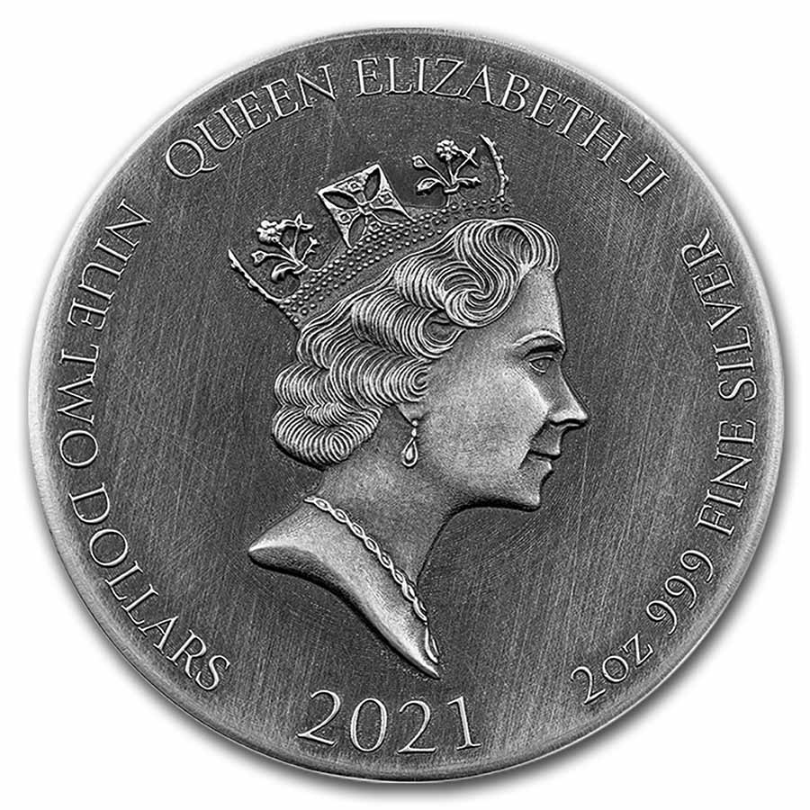 2021 2 oz Silver Coin - Biblical Series (Rebuilding the Temple)