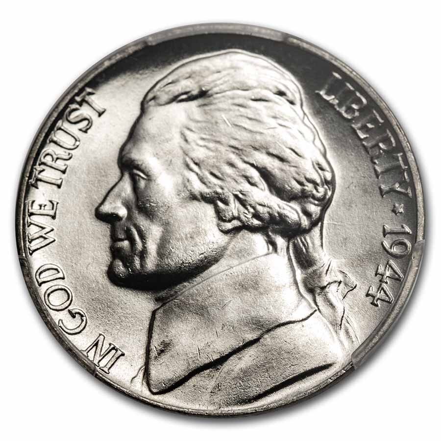 1944-P Jefferson Nickel MS-66 PCGS (FS)