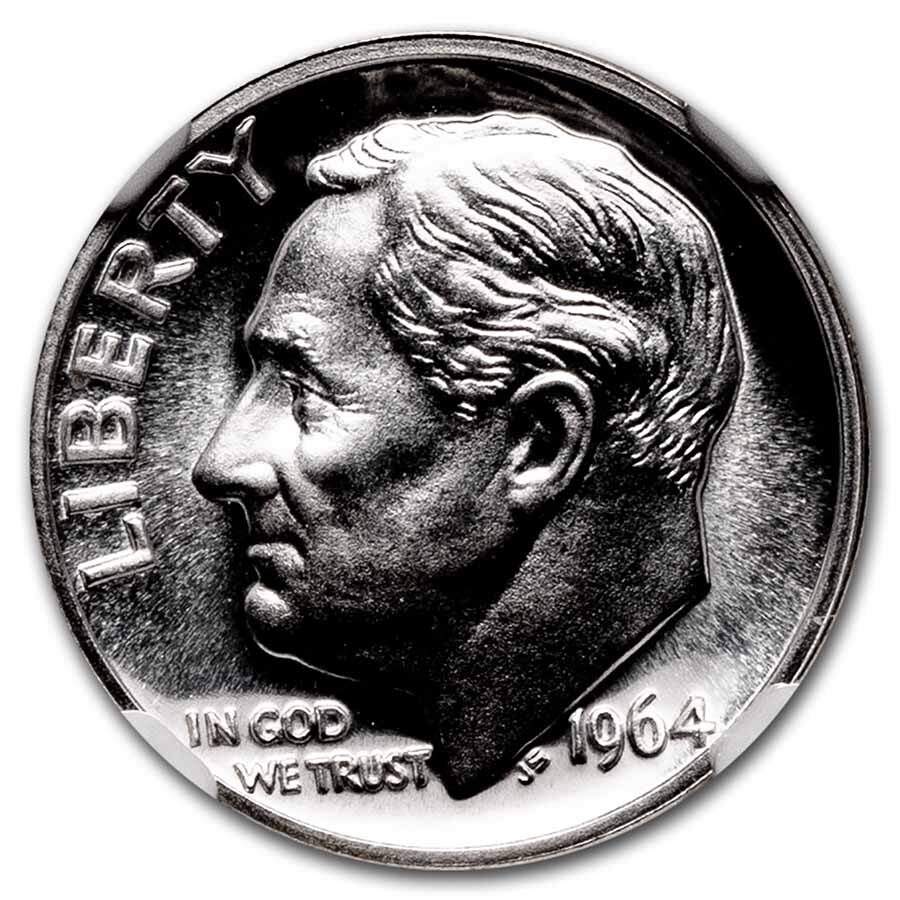 1964 Roosevelt Dime PF-69 NGC
