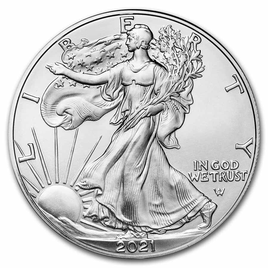 2021 Silver Eagle (Type 2) MS-70 PCGS (First Day of Production)