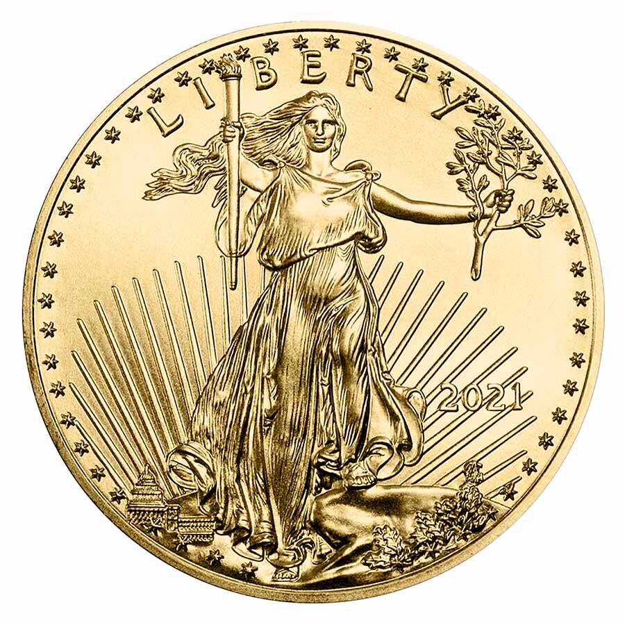 2021 1 oz Gold Eagle (Type 1) MS-70 PCGS (Last Day, Black)