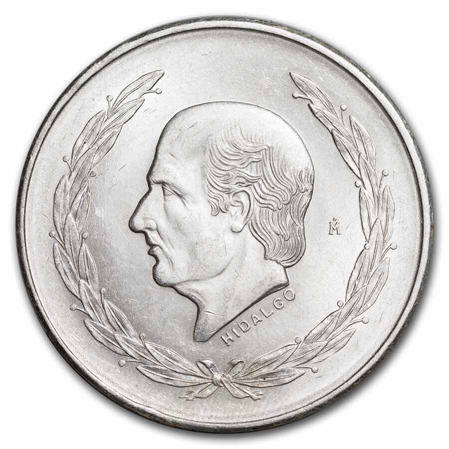 1953 Mexico Silver 5 Pesos Hidalgo BU