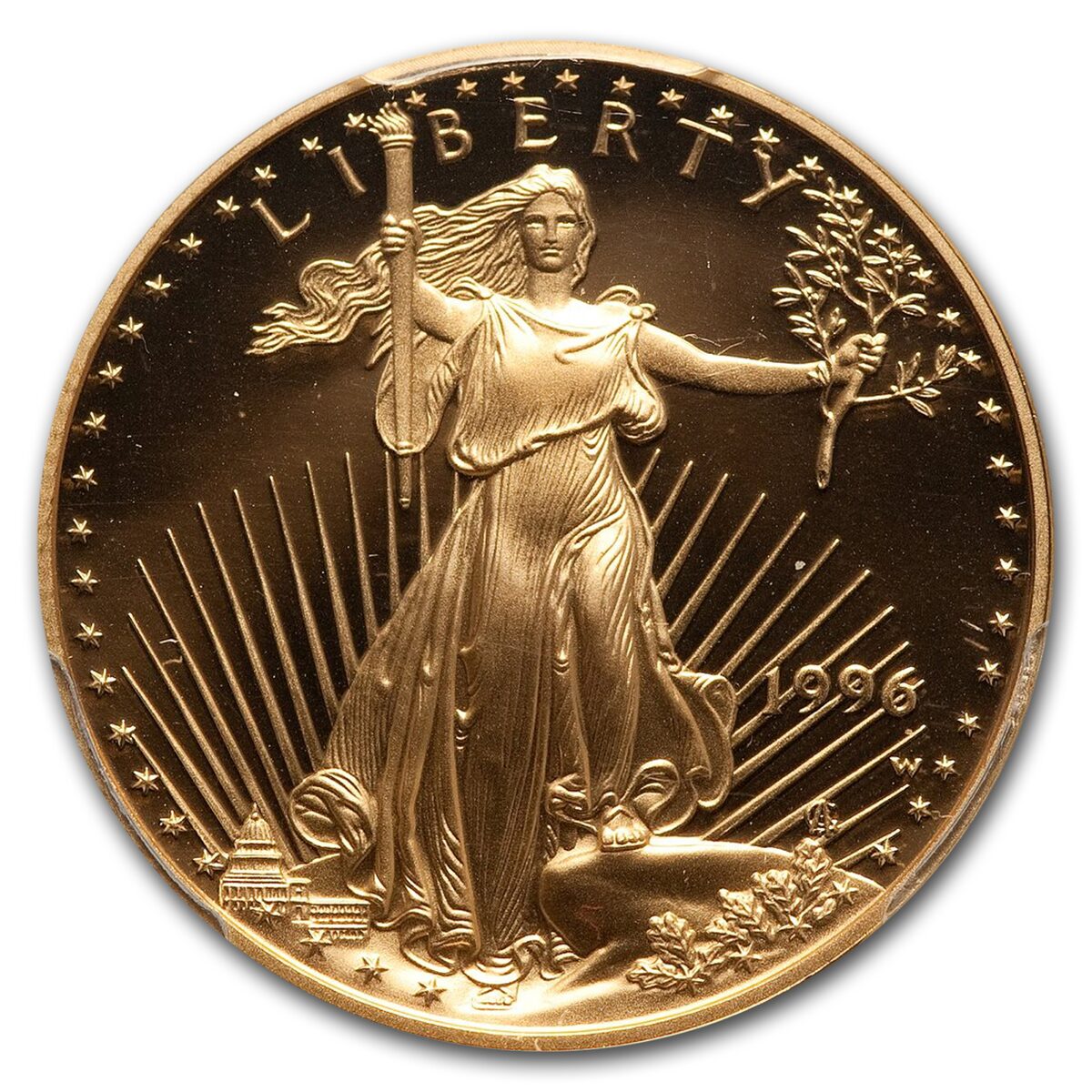1996-W 1/2 oz Proof American Gold Eagle PR-70 PCGS (Reagan)