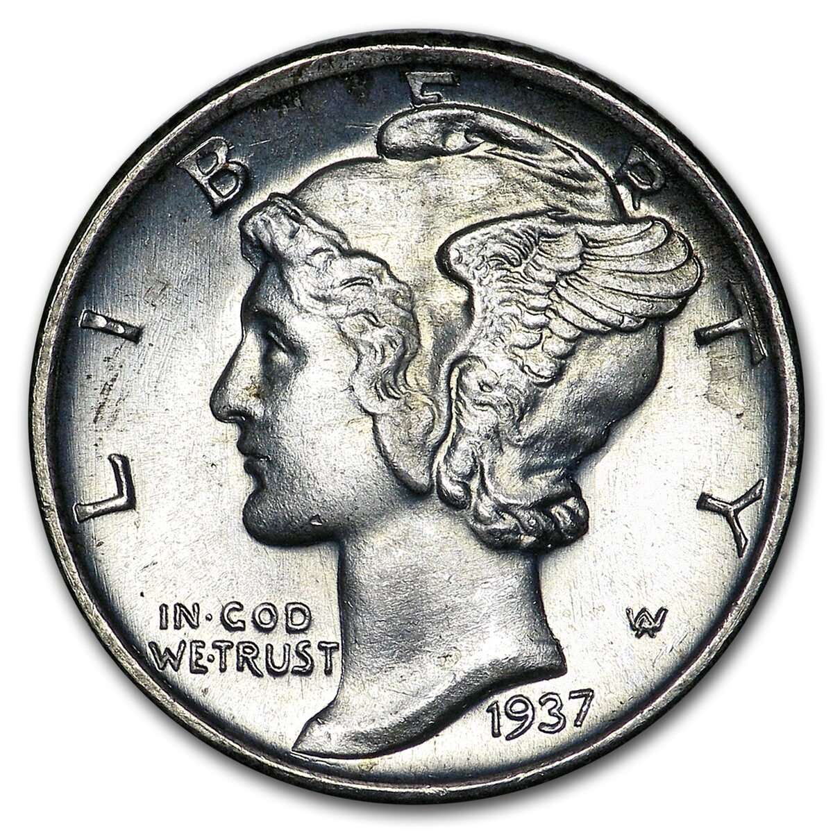 1937-S Mercury Dime BU