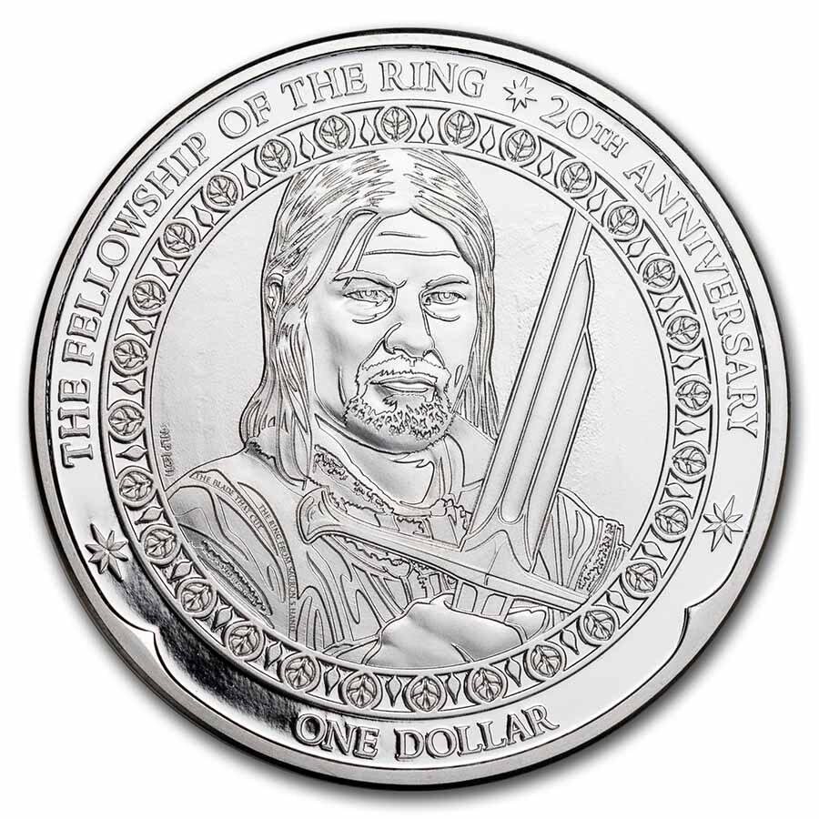 2021 N. Zealand 1 oz Silver 20th Anniv Lord of The Rings: Boromir
