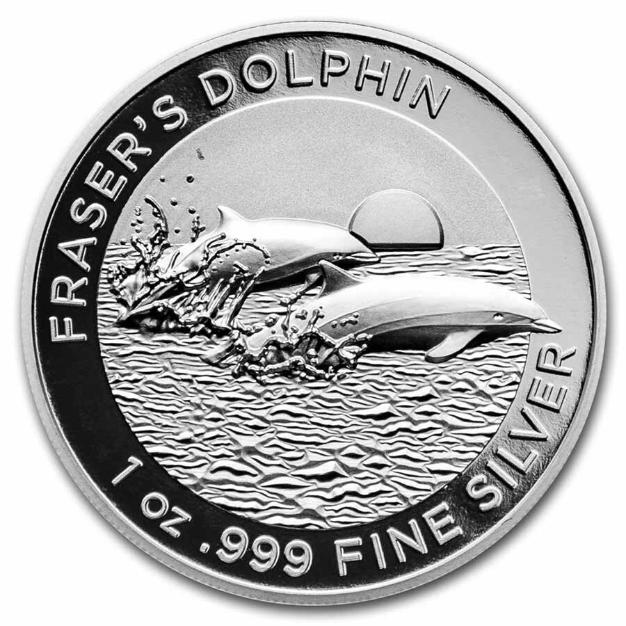 2021 Australia 1 oz Silver Dolphin PR-70 PCGS (First Strike, HR)