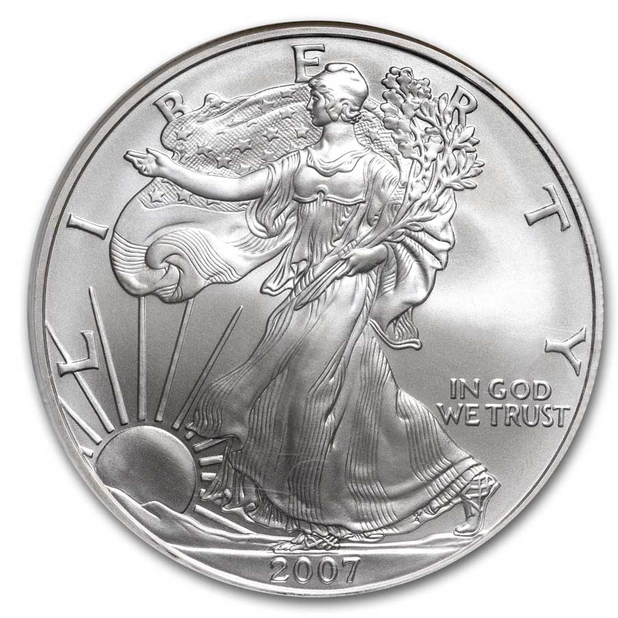 2007 American Silver Eagle MS-69 NGC (Blue Label, Early Release)