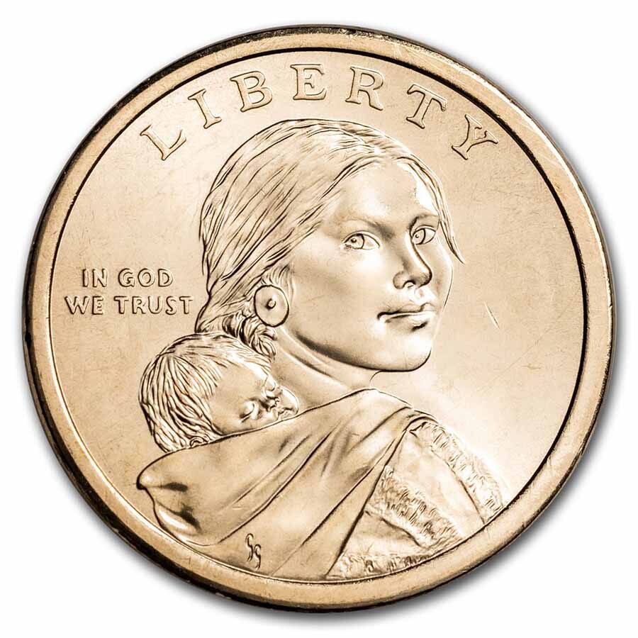 2021-P Native Amer $1 - Eagle Feathers BU