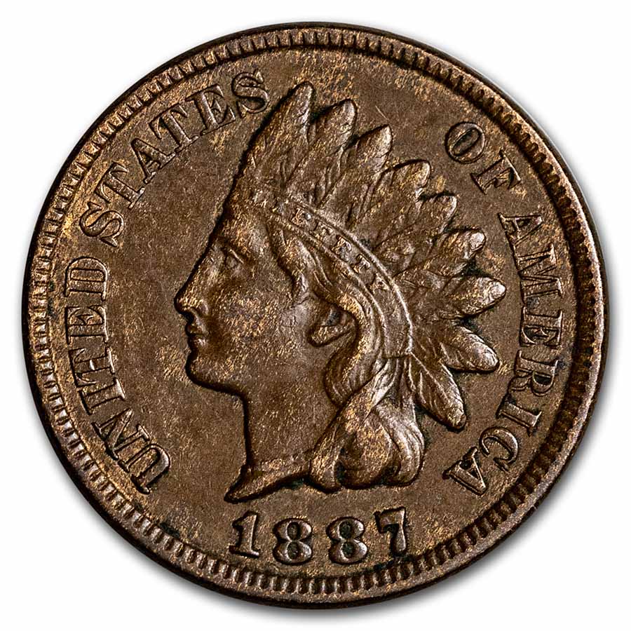 1887 Indian Head Cent XF Details
