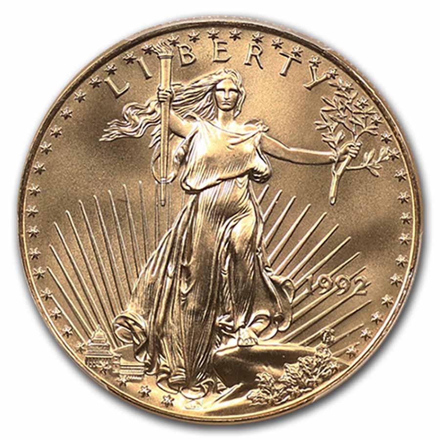 1992 1 oz American Gold Eagle MS-70 PCGS