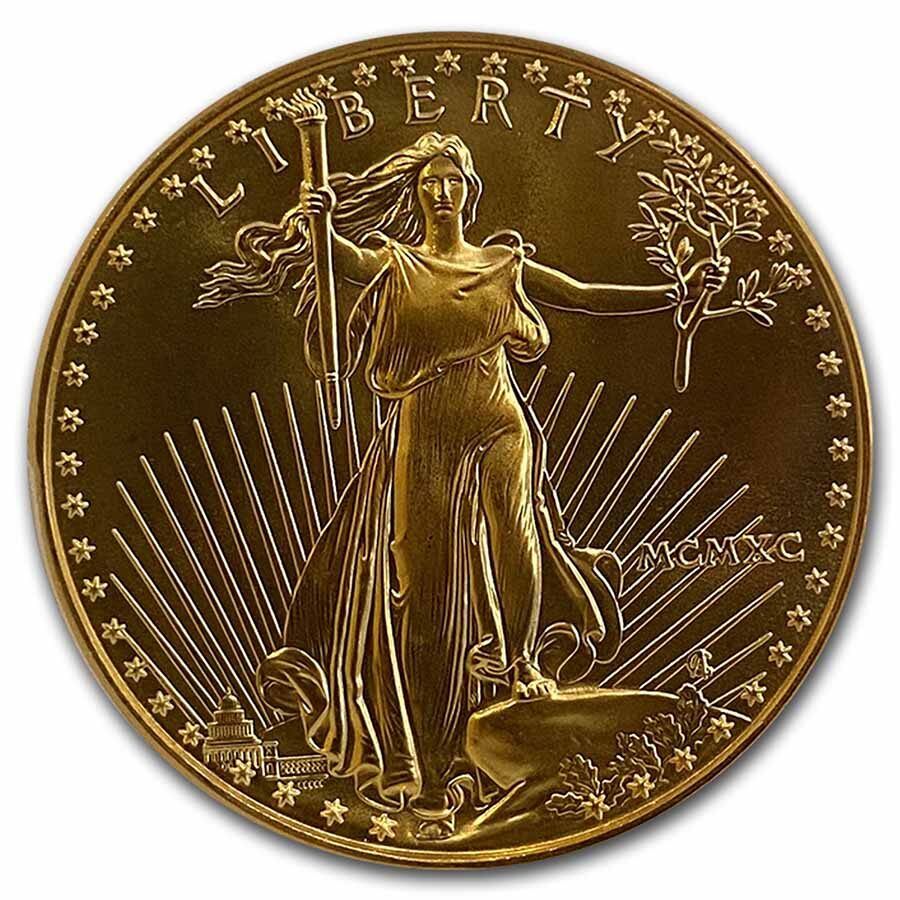 1990 1 oz American Gold Eagle MS-70 PCGS