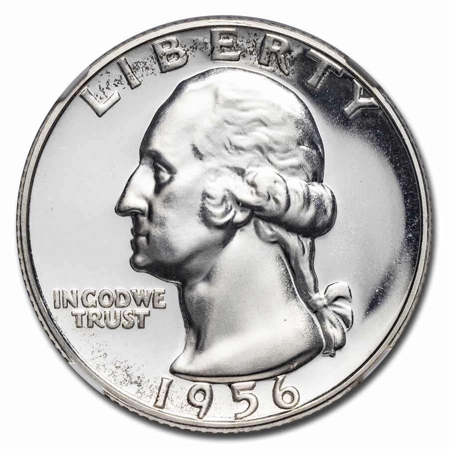 1956 Washington Quarter PF-68 CAMEO NGC