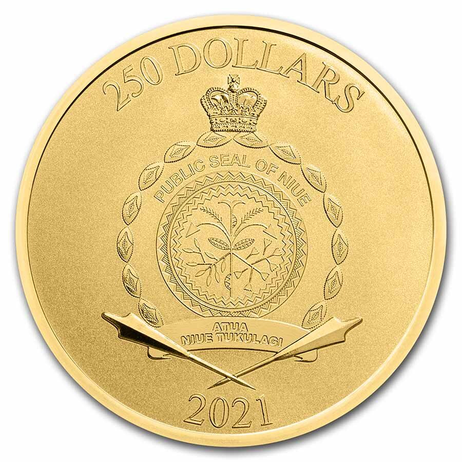 2021 Niue 1 oz Gold $250 Star Wars: The Mandalorian BU