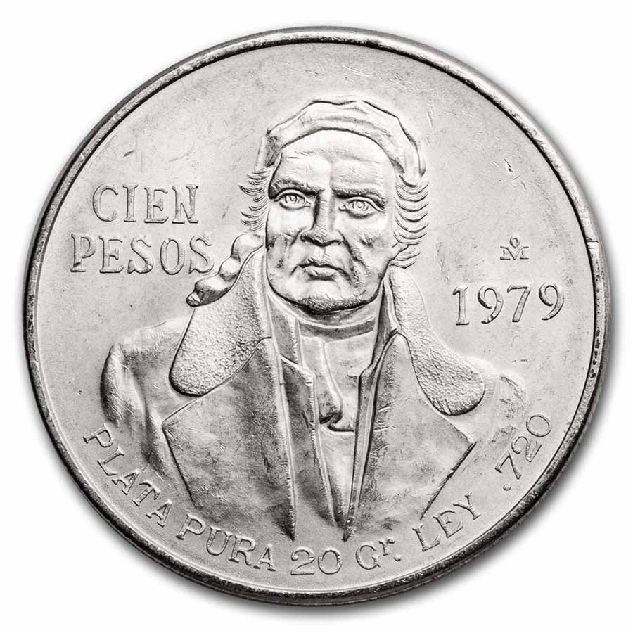 1979 Mexico Silver 100 Pesos BU