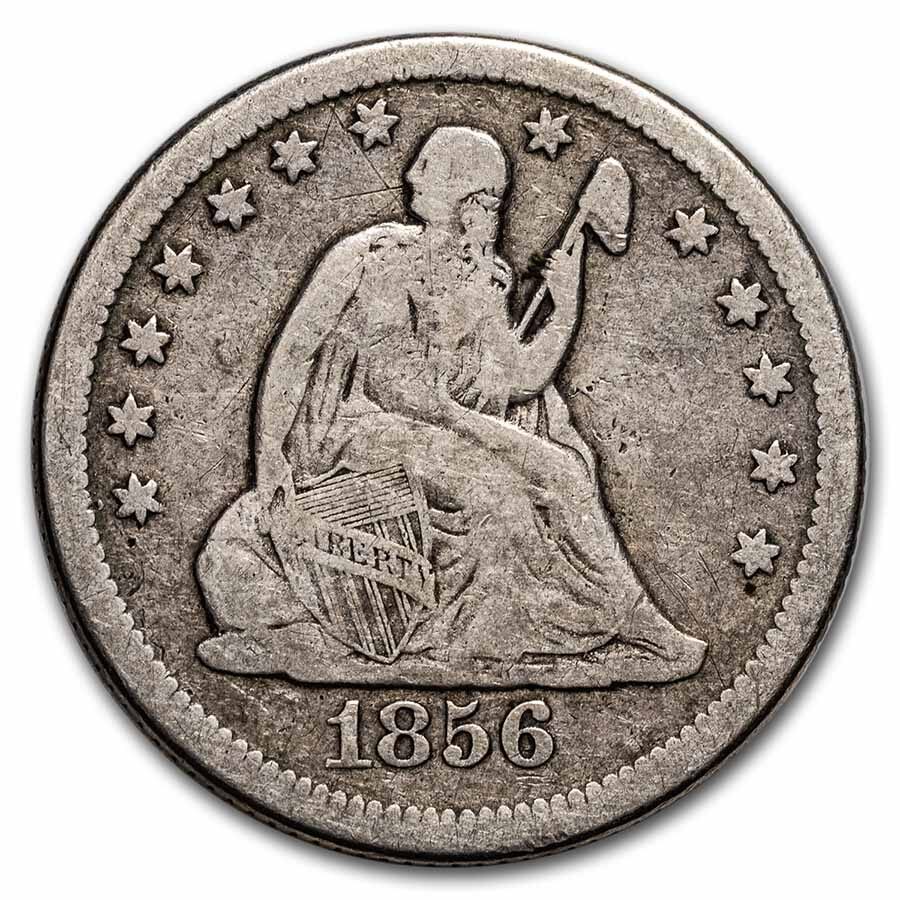 1856-O Liberty Seated Quarter VG