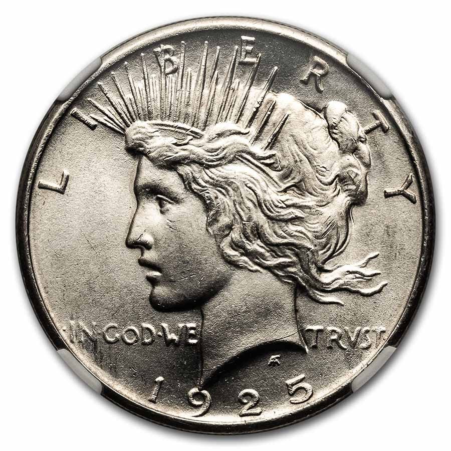 1925 Stage Coach Peace Dollar BU NGC