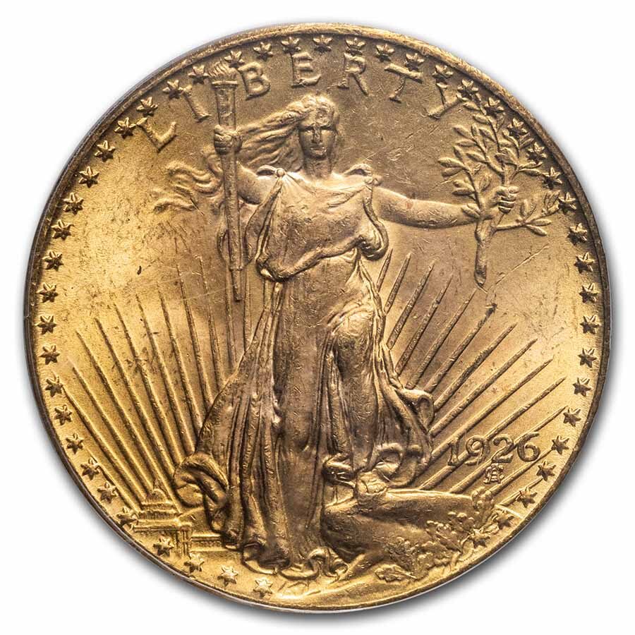 1926 $20 St Gaudens Gold Double Eagle MS-63 PCGS (OGH)