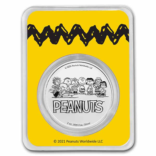 Peanuts® Schroeder 1 oz Colorized Silver Round in TEP