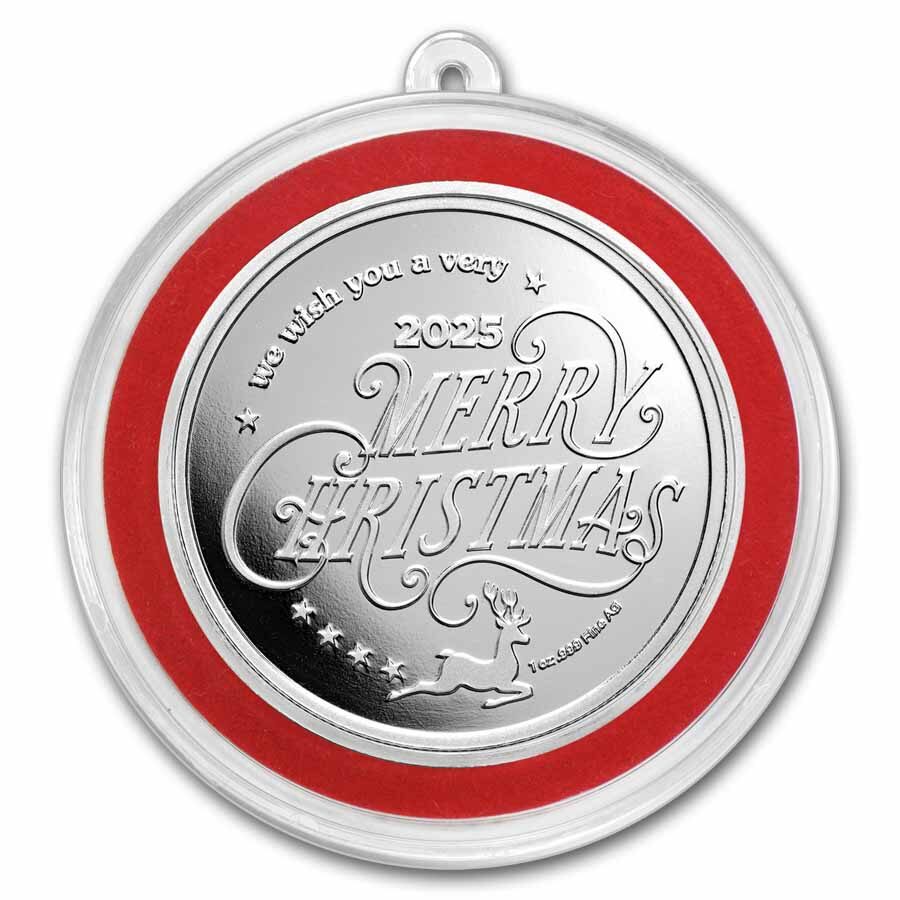 1 oz Silver Colorized Round - Cheery Santa Claus