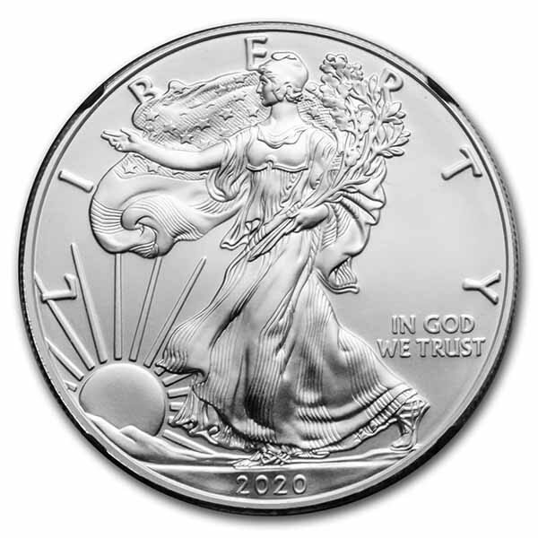 2020 American Silver Eagle MS-70 NGC (Random Label/Core, FDI)