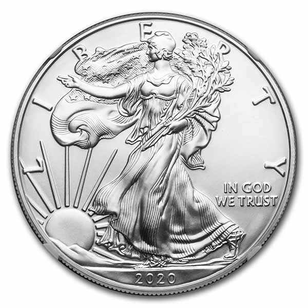 2020 American Silver Eagle MS-70 NGC (FDI, Edmund C. Moy)