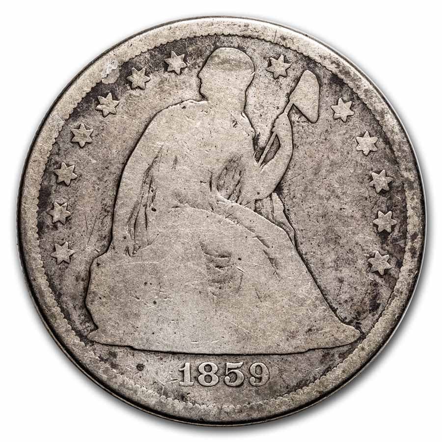 1859-S Liberty Seated Dollar Good