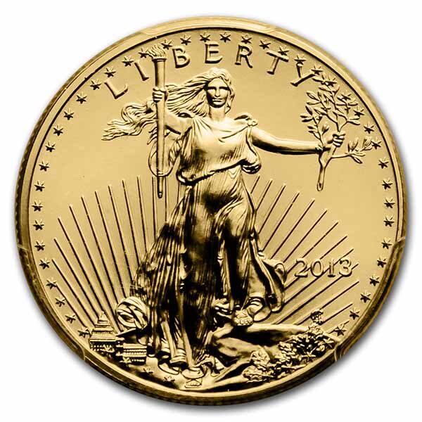 2013 1/2 oz American Gold Eagle MS-70 PCGS (Philip Diehl Signed)