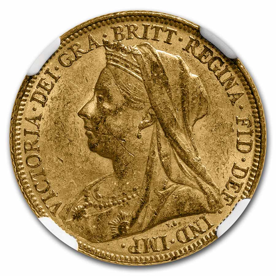 1898-M Australia Gold Sovereign Victoria Veiled Head MS-61 NGC