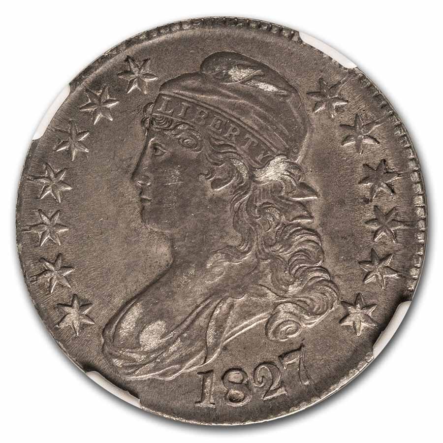 1827 Bust Half Dollar AU-53 NGC (Square Base 2)