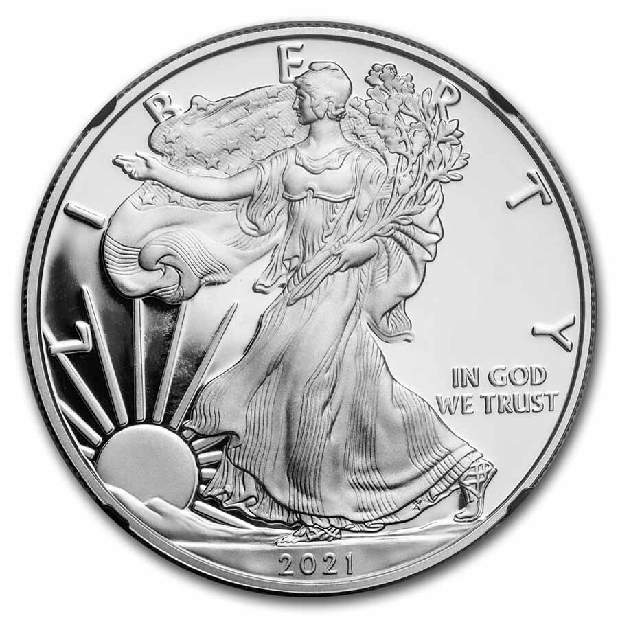 2021-W American Silver Eagle (Type 1) PF-70 NGC (FDI, Mercanti)