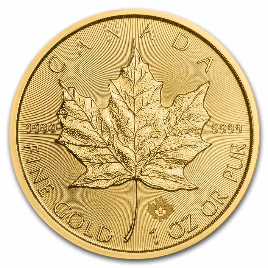 2022 Canada 1 oz Gold Maple Leaf (MintDirect® Single)