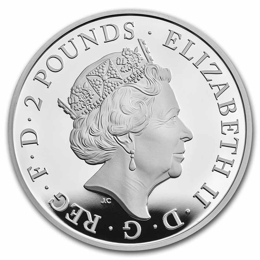 2022 1 oz Silver Royal Tudor Beasts Seymour Panther Prf (Box/COA)
