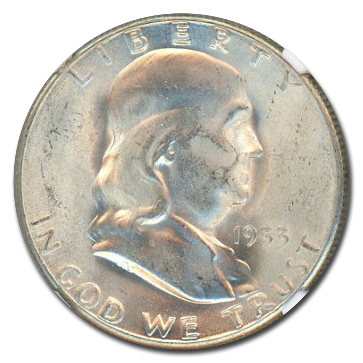 1953-S Franklin Half Dollar MS-64 NGC