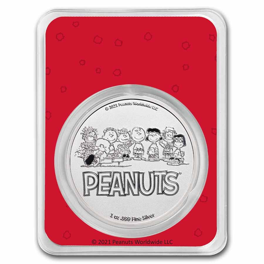 Peanuts® Snoopy & Woodstock Christmas 1 oz Silver in TEP