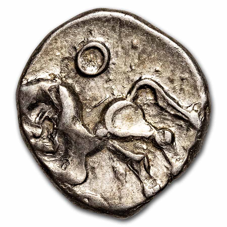 Celtic Gaul AR Quinarius (1st Century BC) VF (Gallic Wars)