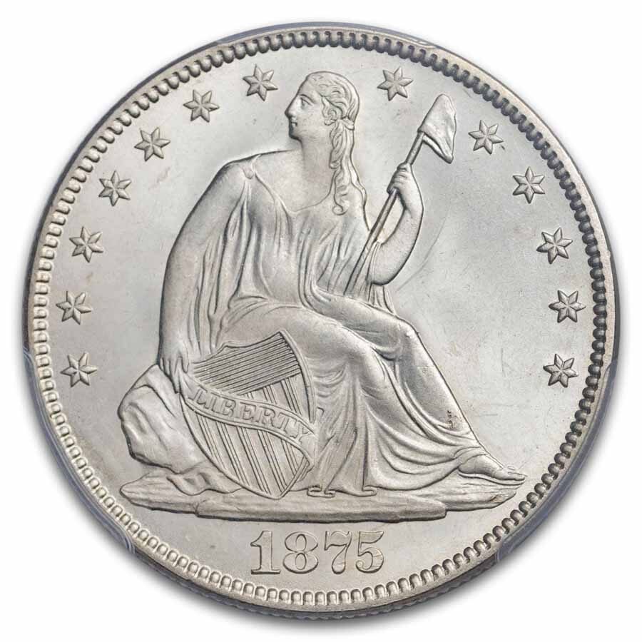 1875 Liberty Seated Half Dollar MS-65 PCGS