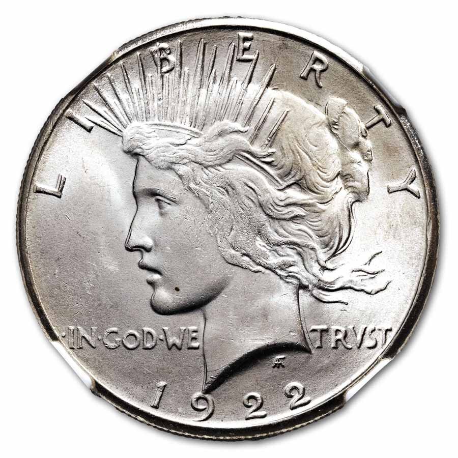 1922-S Peace Dollar MS-64 NGC