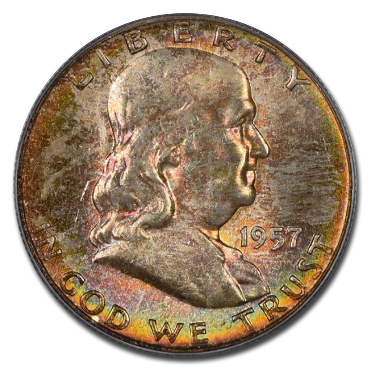 1957-D Franklin Half Dollar MS-66 PCGS (FBL)