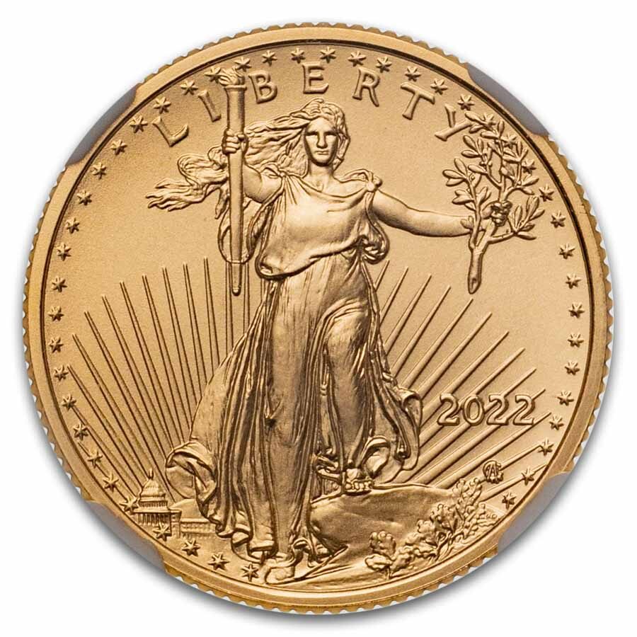 2022 1/4 oz American Gold Eagle MS-70 NGC (Early Releases)