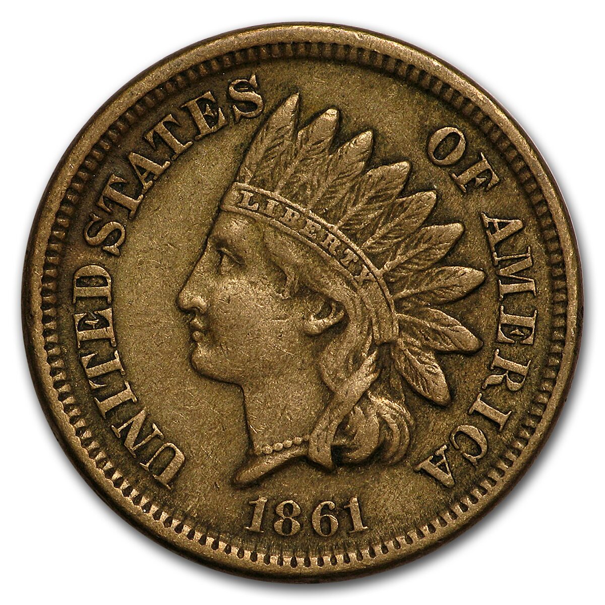 1861 Indian Head Cent XF