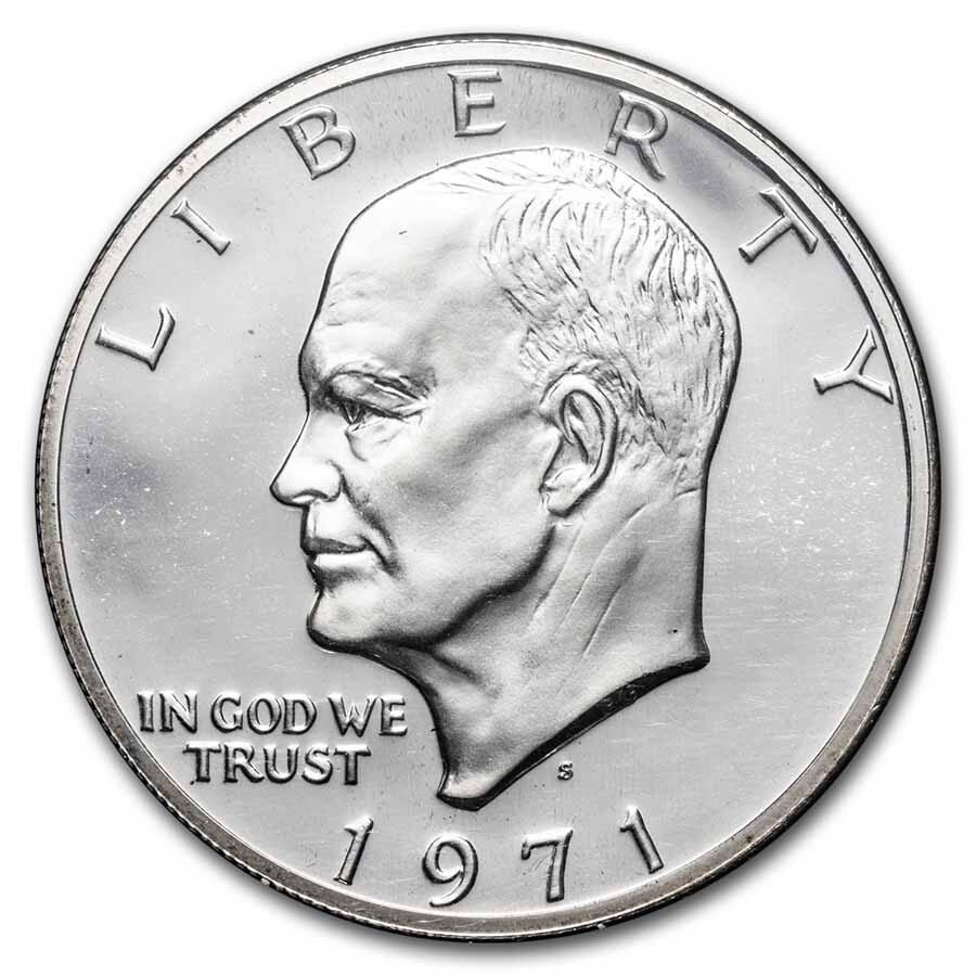 1971-S Silver Eisenhower Dollar PF-68 CAM NGC (Mint Sealed)