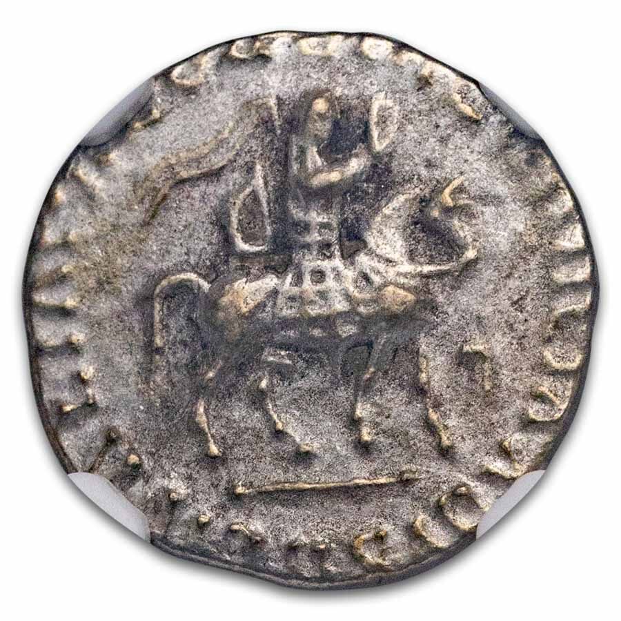 Indo Scythian AR Drachm Azes I/II (58 BC-5 AD) XF NGC (Vault)
