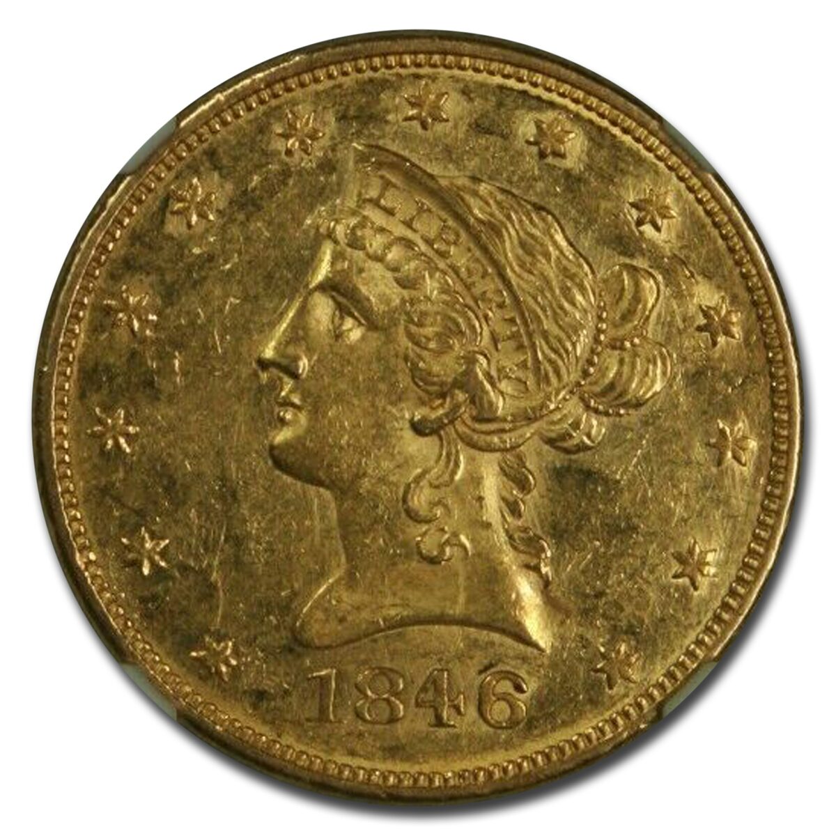 1846 $10 Liberty Gold Eagle MS-61 NGC