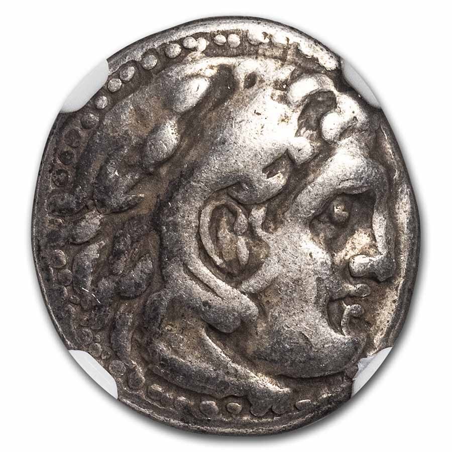 Macedonia AR Silver Drachm Philip III (323-317 BC) Fine NGC