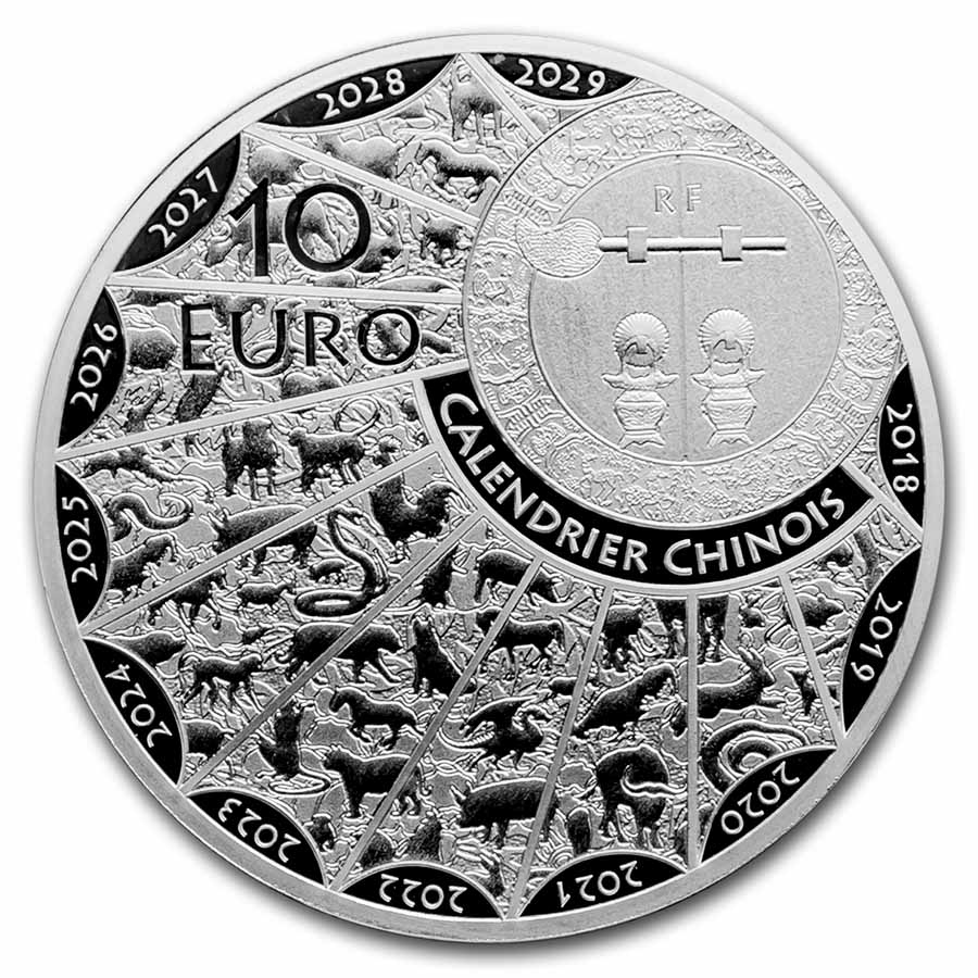 2022 France Silver €10 Year of the Tiger Proof (Lunar Series)