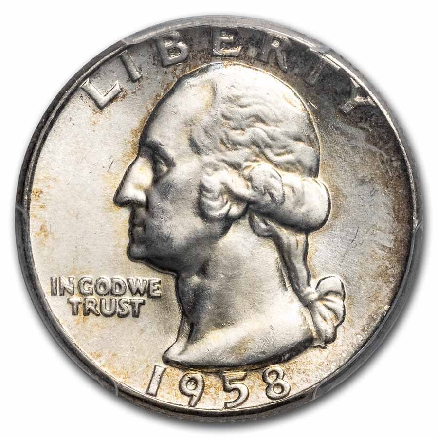 1958 Washington Quarter MS-65 PCGS