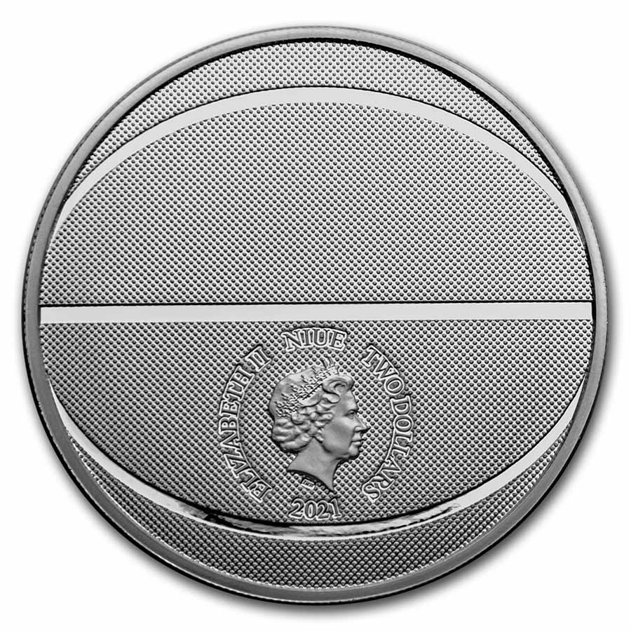 2021 Niue 1 oz Silver Coin $2 Space Jam 25th Anniversary